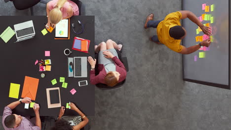 businesspeople in a meeting sharing ideas