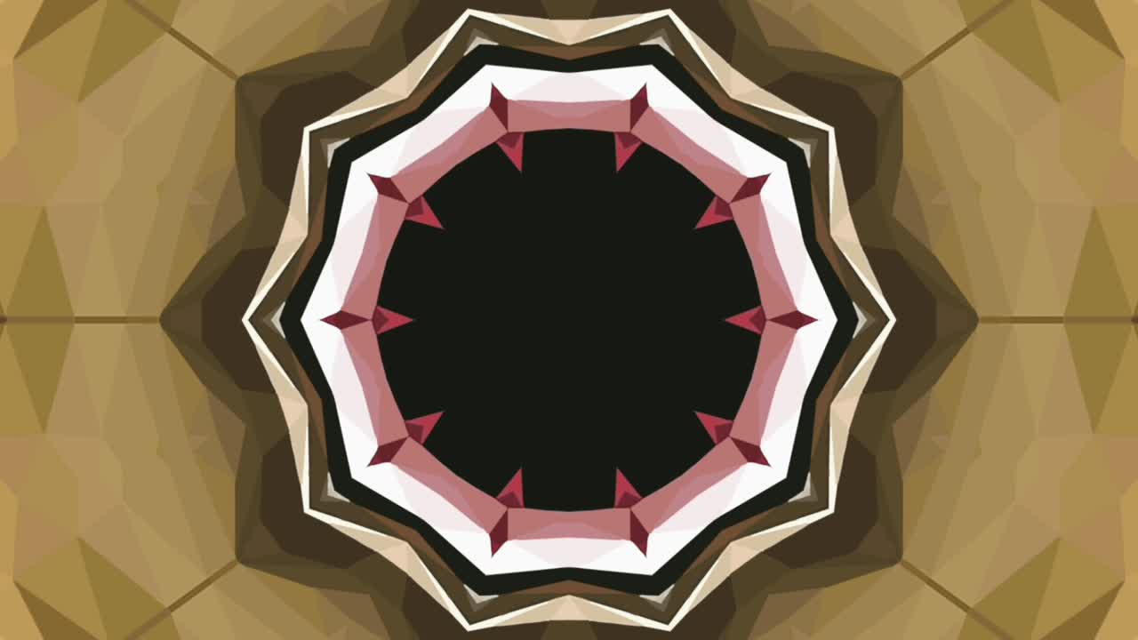 animación de bucle de caleidoscopio con diseño abstracto multicolor