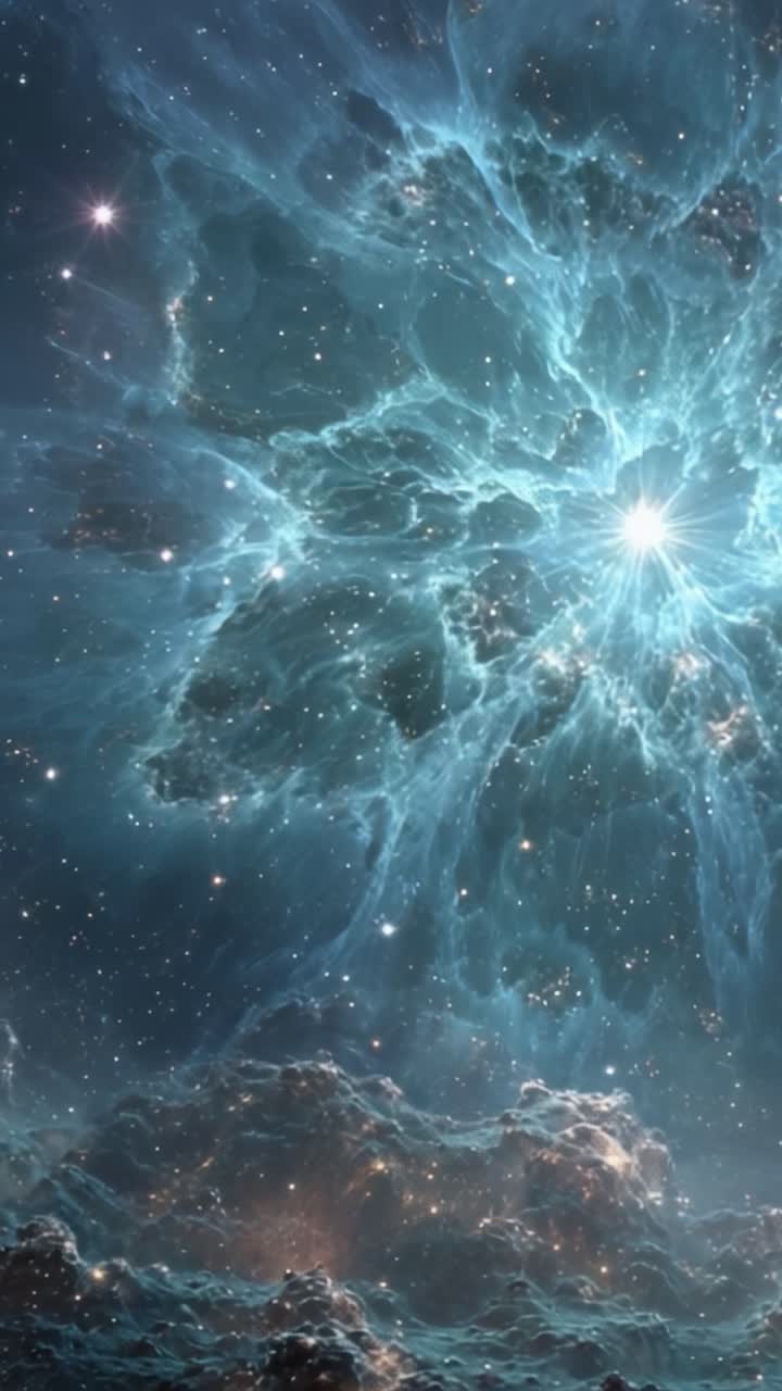 A Stunning Cosmic Explosion Captured in Deep Space, Showcasing a Brilliant Nebula Surrounded by Dazzling Stars and Galactic Wonders, Evoking a Sense of Vastness and Mystery