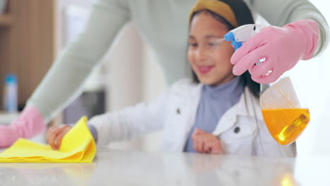 Father,-kid-and-spray-kitchen-table