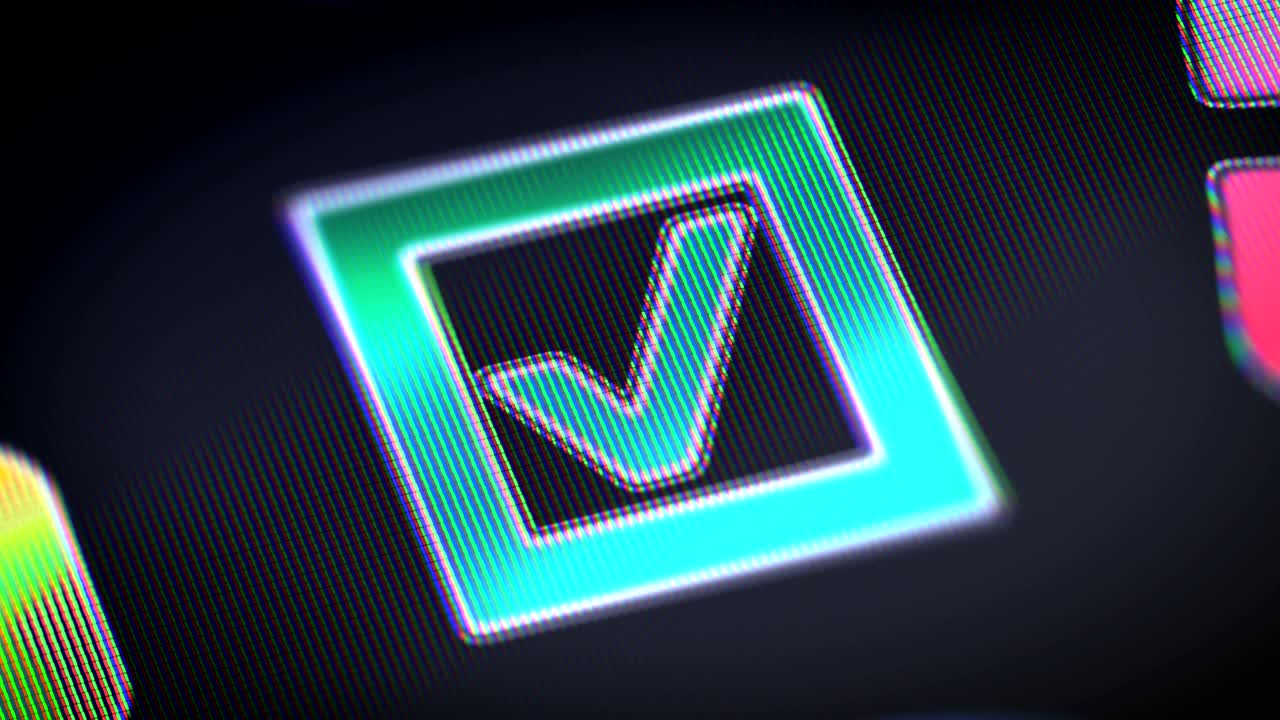 casilla de verificación en la pantalla. bucle.