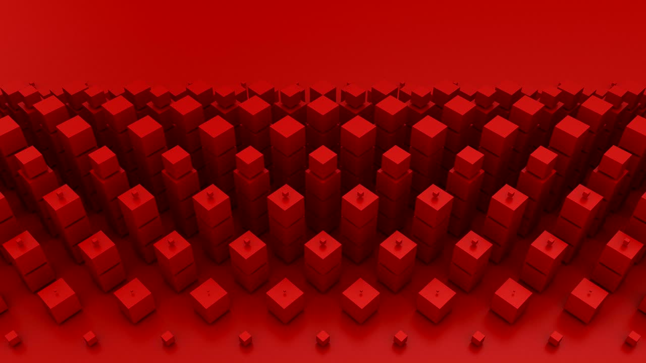 кубики образуют волну