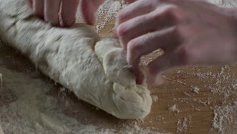 kneading dough for bread