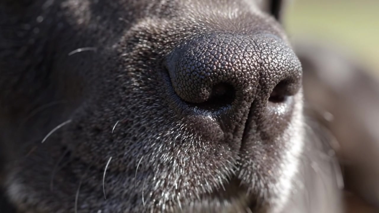 Uno sguardo ravvicinato al naso di un cane: le trame intricate e le caratteristiche uniche dell'anatomia nasale canina rivelate con dettagli mozzafiato.