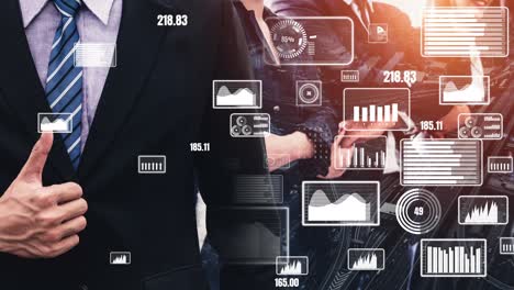 conceptual business dashboard for financial data analysis