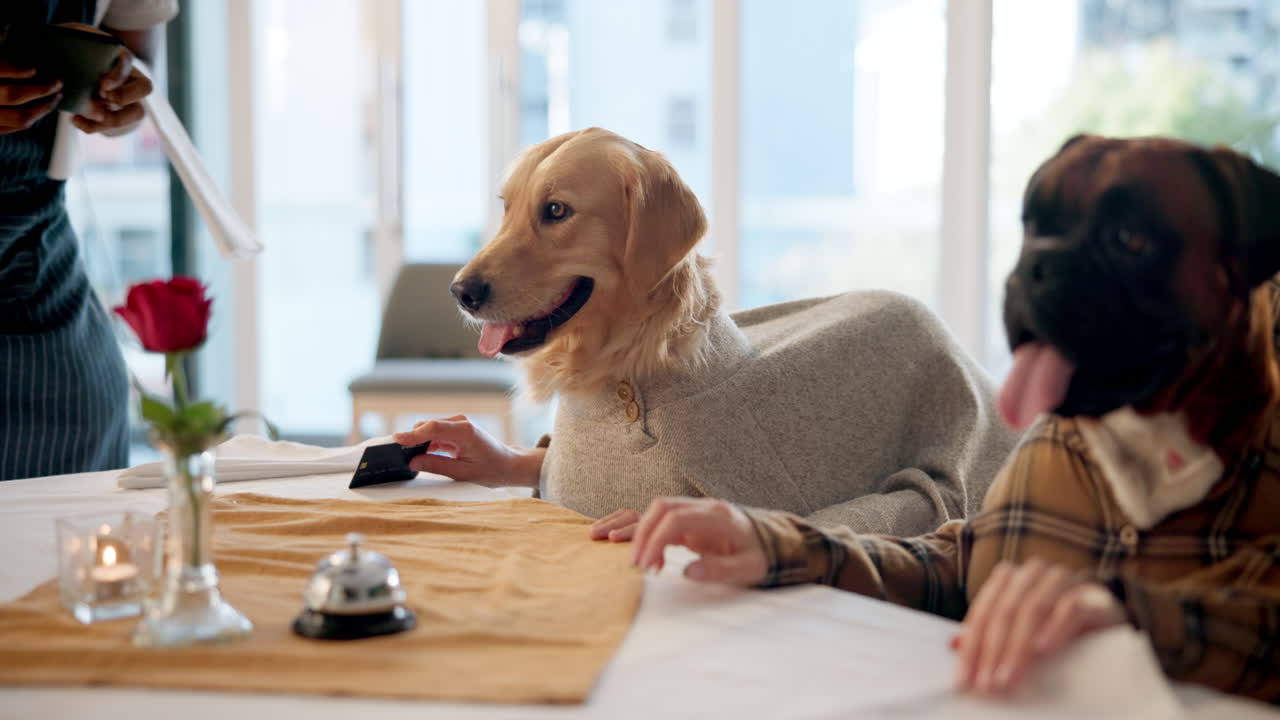 Dogs at a Restaurant