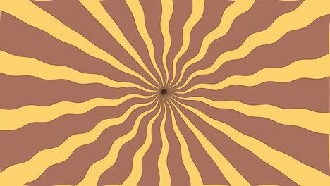 Retro-style-background-70s-Style,-spiral-of-brown-and-yellow-animation,-groovy