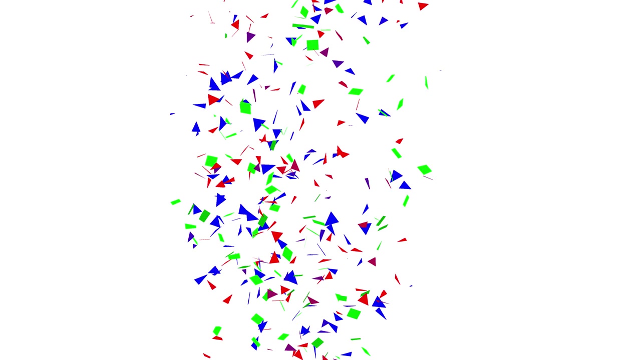 Colorful Confetti Falling Against a White Background
