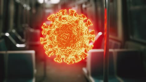 epidemia de coronavirus covid-19 en el vagón del metro