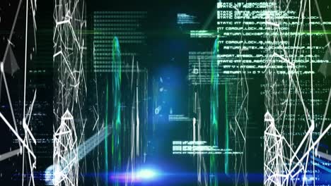 network of connections against data processing