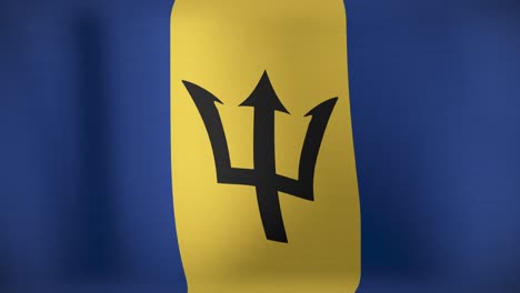 animación de la bandera móvil de barbados ondeando