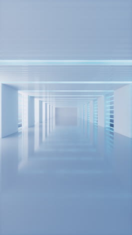 empty white tunnel, 3d rendering.