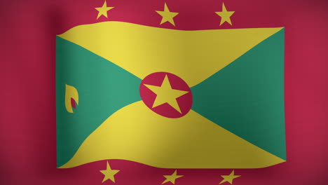 animación de agitar la bandera de la granada