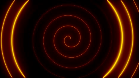 líneas de neón en espiral abstractas, fondo generado por computadora, renderizado en 3d