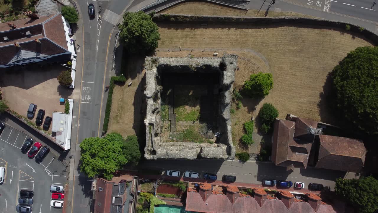 A bird eye view of the Canterbury Castle in Castle Street Canterbury Kent