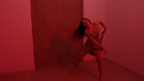 Seductive-Energy-in-Darkness-Beautiful-Dancer's-Energetic-Dance-Alone