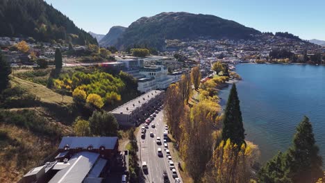 Straße-In-Queenstown,-Neuseeland