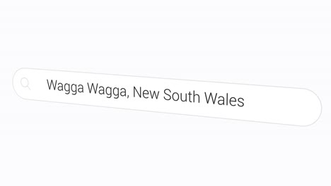 entering wagga wagga, new south wales in search field
