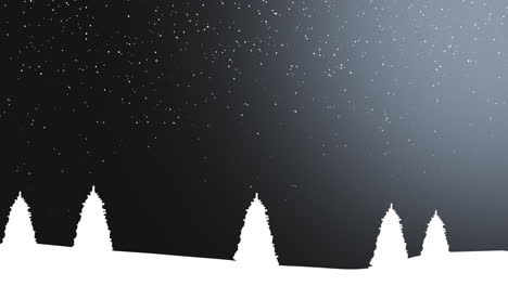 Weihnachtsbäume-Mit-Fallendem-Schnee-Am-Nachthimmel