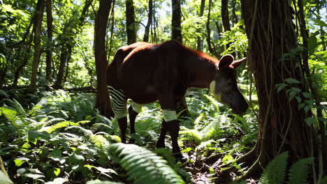 okapi in the congo rainforest