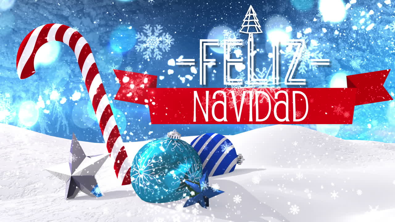 escena de navidad sin costuras con saludo en español