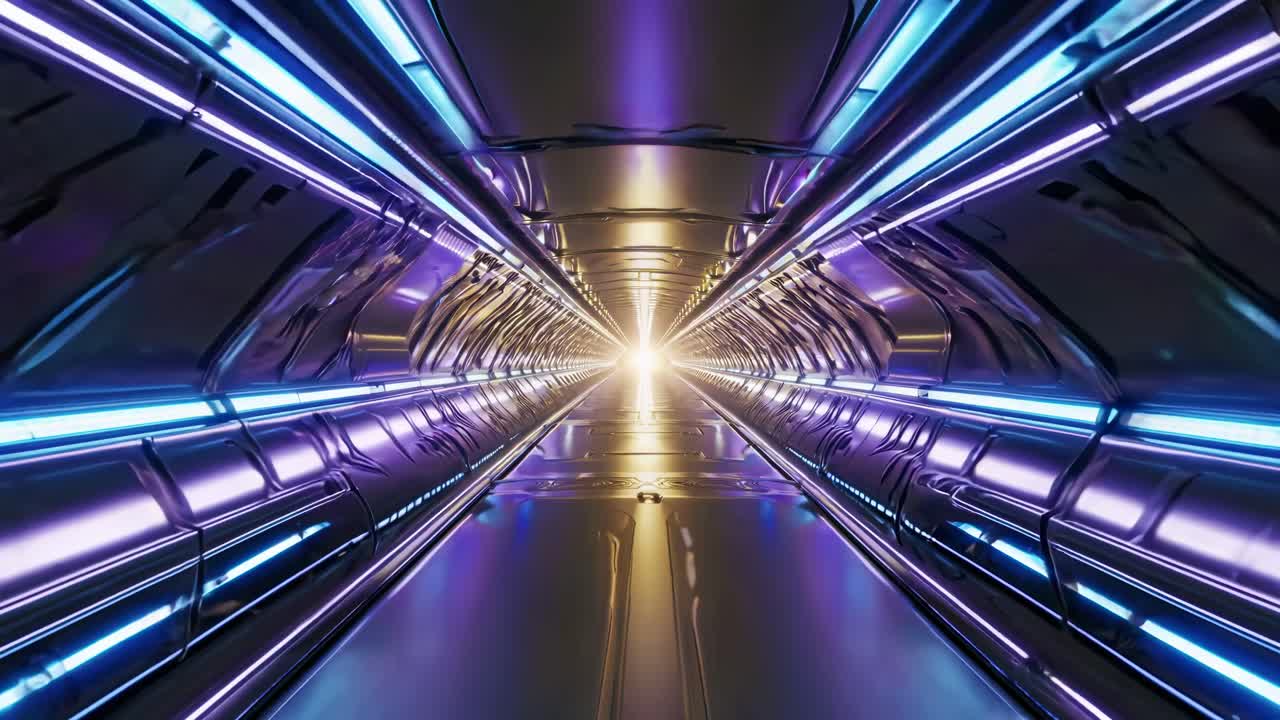 Futuristic Neon Tunnel