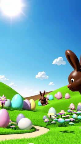 chocolate bunnies and easter eggs