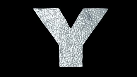 letter y - animated ice water letters concept