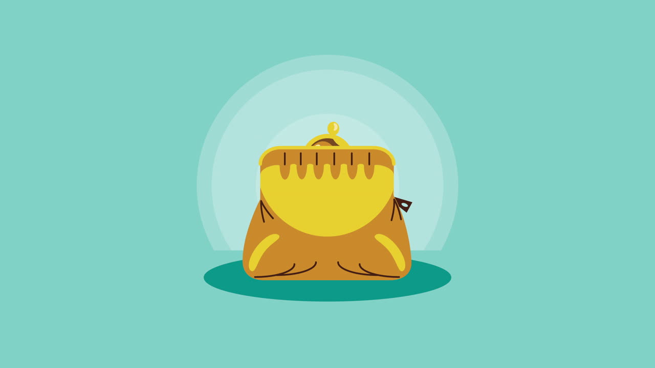 달러 지갑 금융 애니메이션