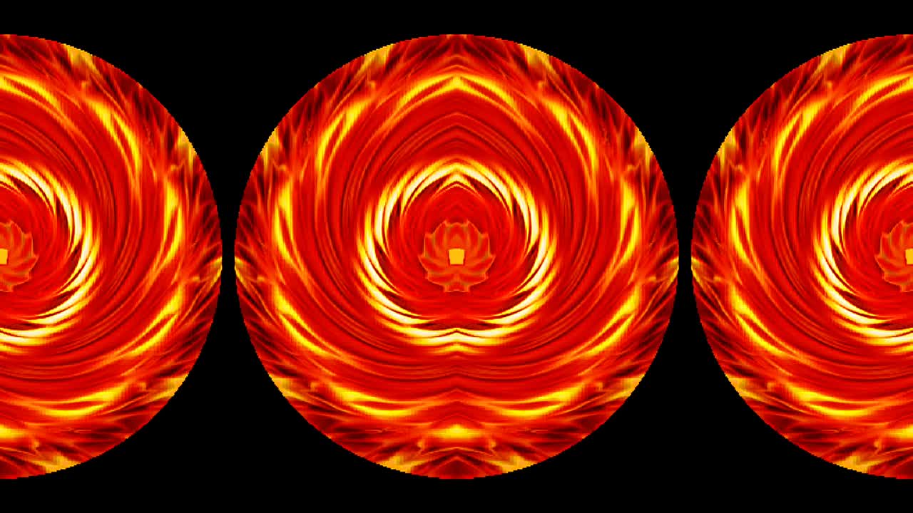 hermoso caleidoscopio abstracto que brilla, una luz radiante que regula los movimientos sutiles