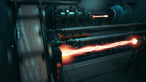 electric plasma in futuristic reactor