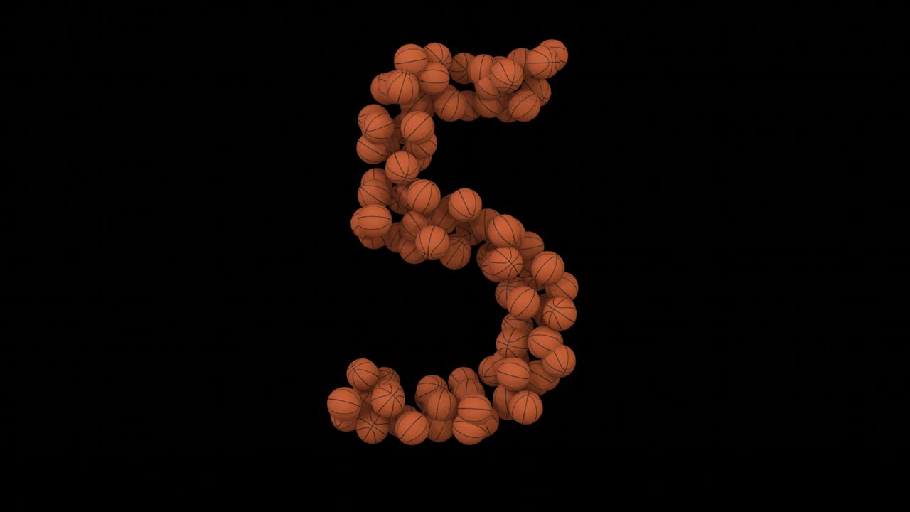 animación de bucle de baloncesto número 5