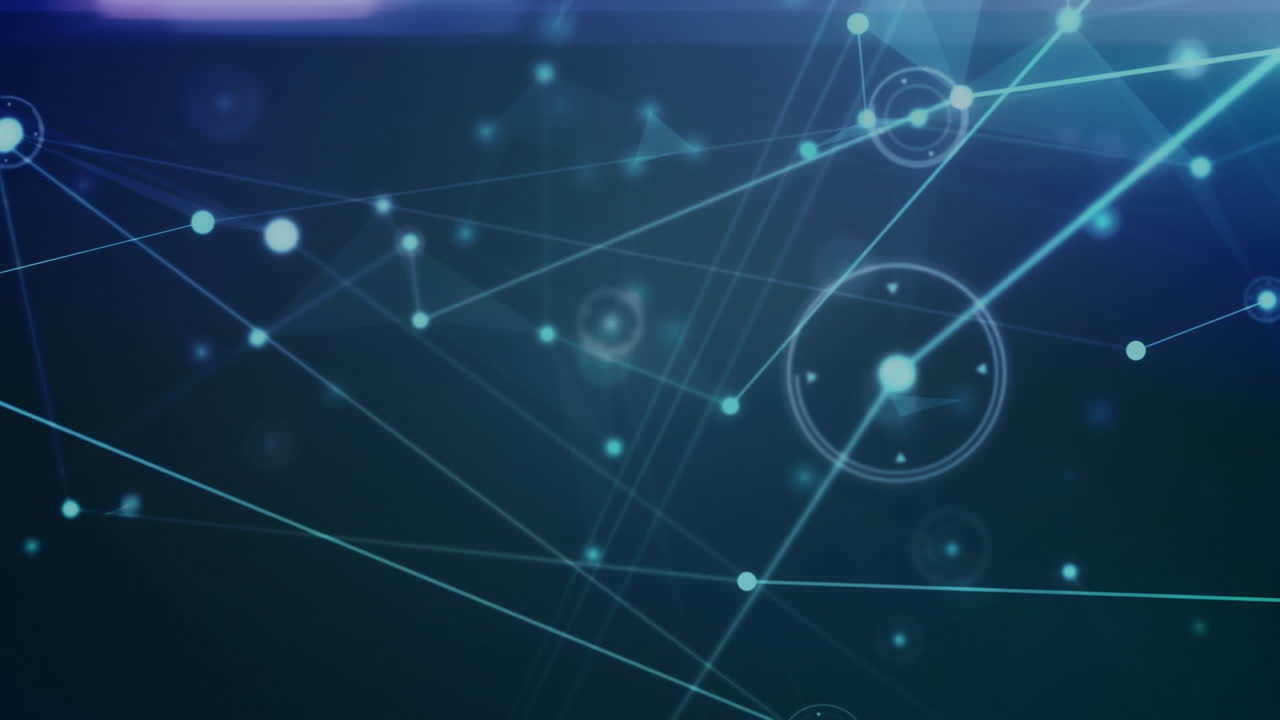 animación de la red de conexiones con puntos