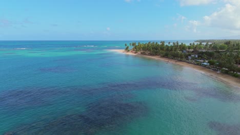aerial journey over playa punta popy, las terrenas, showcasing its tropical beauty