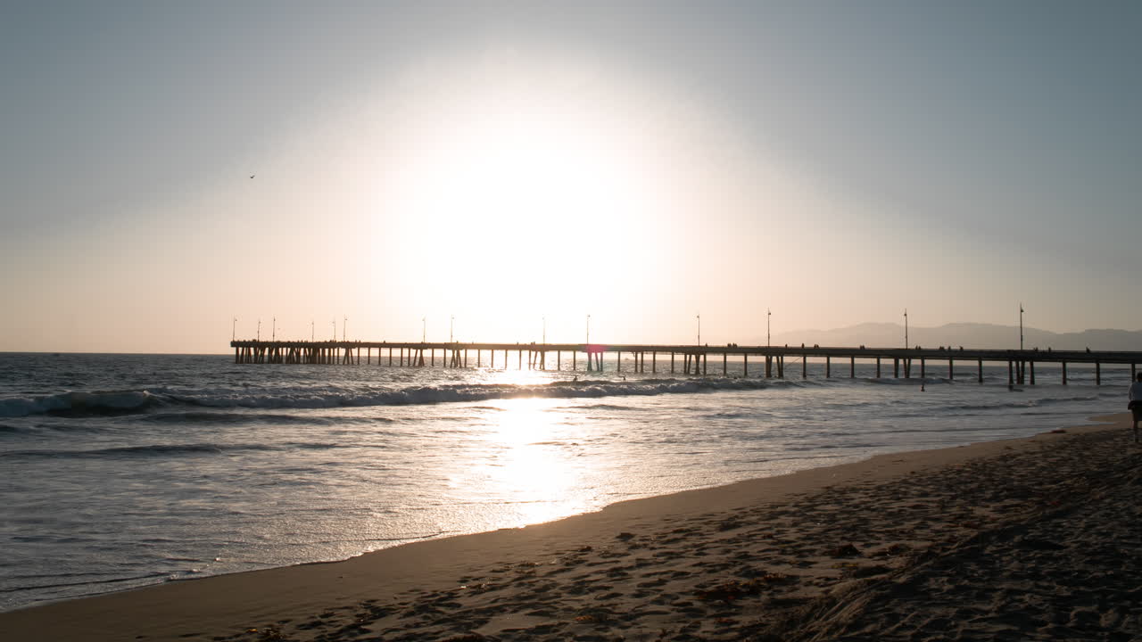 Venice beach sunset time-lapse part 01 in 4K