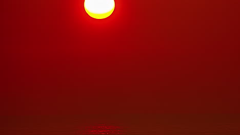 super bright sun rising near africa coastline, time lapse