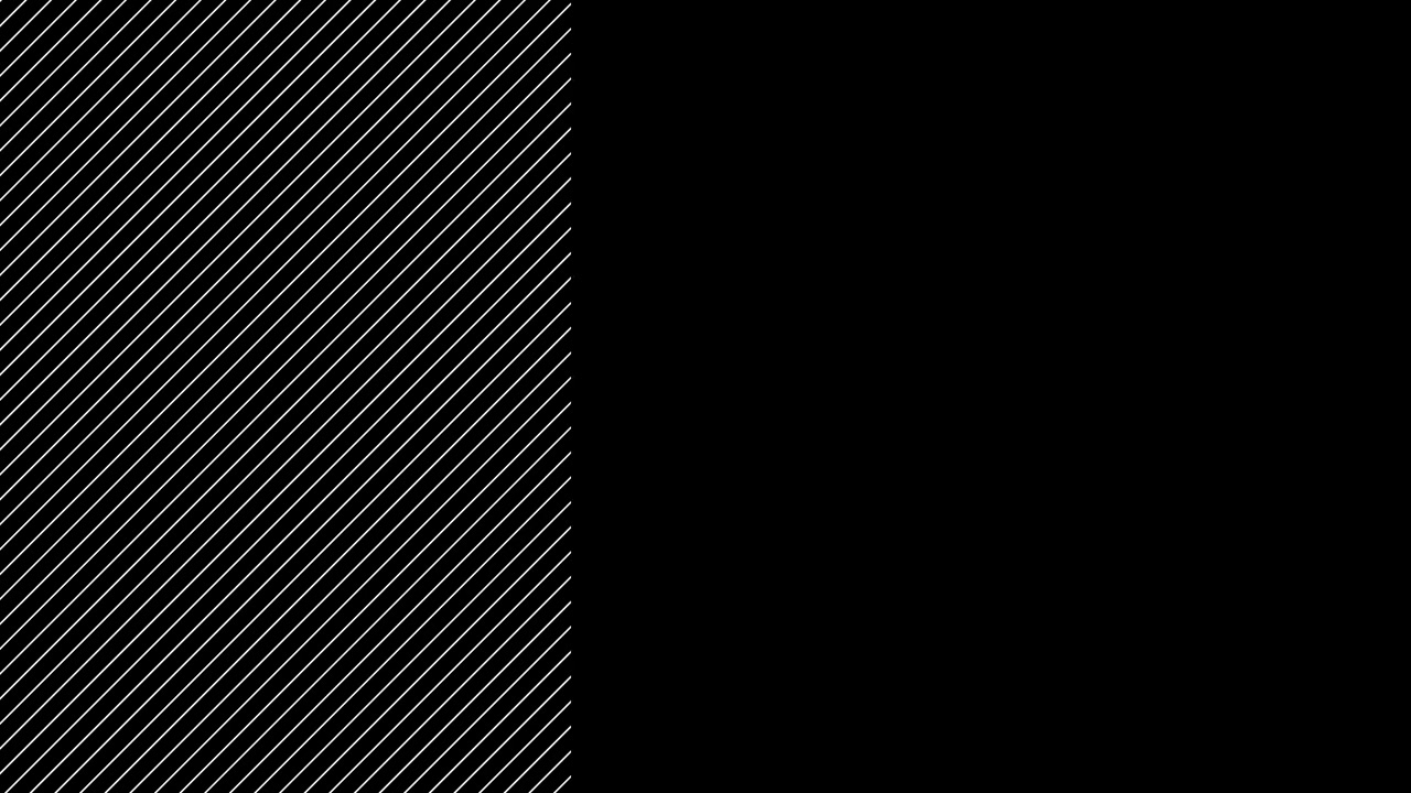 Abstract Motion Graphic with Diagonal White Lines Expanding on Black Background