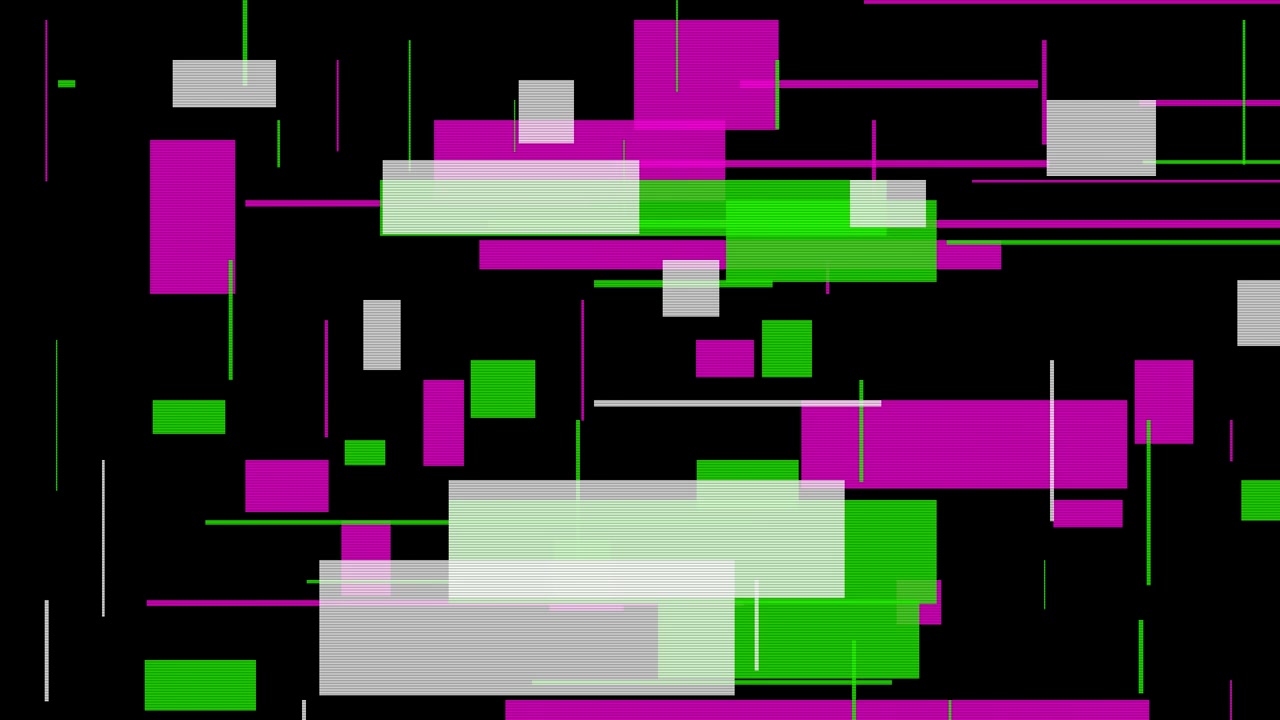 Abstrakter digitaler Glitch-Hintergrund mit blinkenden Rechtecken