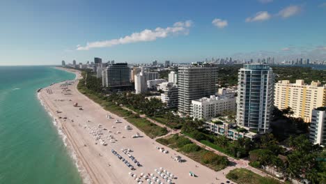 horizonte de miami y playa de miami, antena 4k