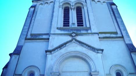 church in small french village, boulbon in france in good weather