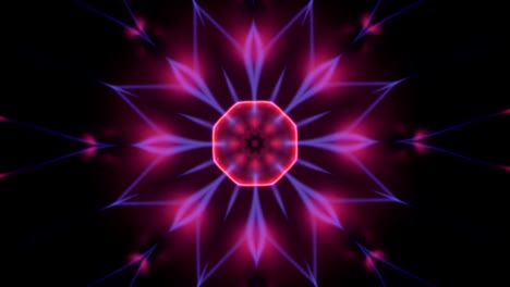 cambiando el fondo del caleidoscopio en colores neón generista de una bola de plasma