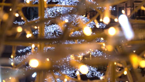 Bright-white-fir,-through-Christmas-lights-in-downtown