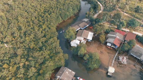 Aerial-view-of-fishing-village