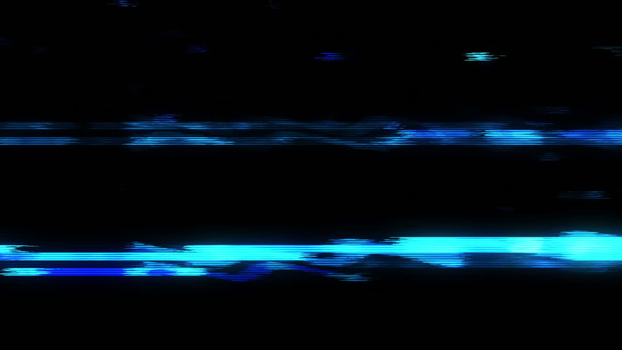 Effetto glitch e rumore digitale astratto blu