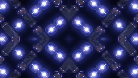 abstract glowing lights kaleidoscope pattern