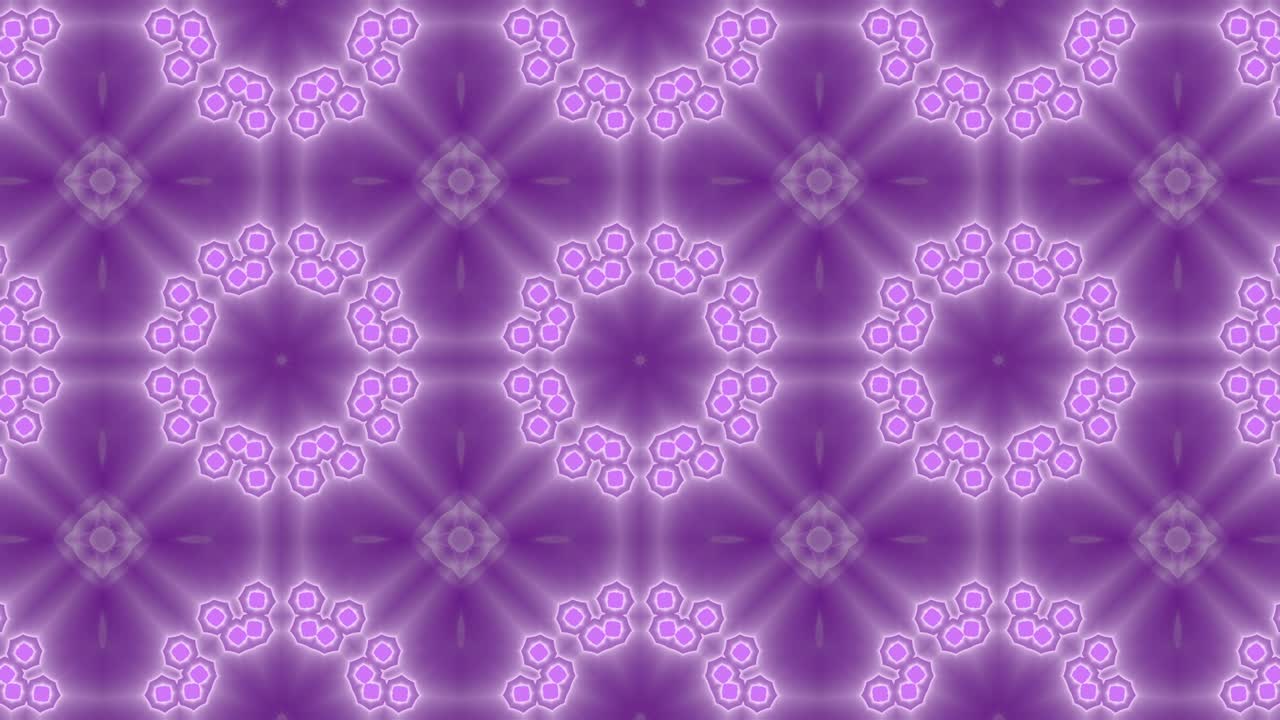 3d Looped Abstract ornate decorative background. Hypnotic pastel colored kaleidoscope.