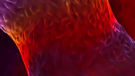 abstract giratorio vórtice líquido de colores rojo y púrpura, bucle sin costuras. movimiento. tornado giratorio giratorio con ondas.