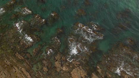 4K-Aerial-Rocky-coast-of-south-Australia---Drone-overhead-shot