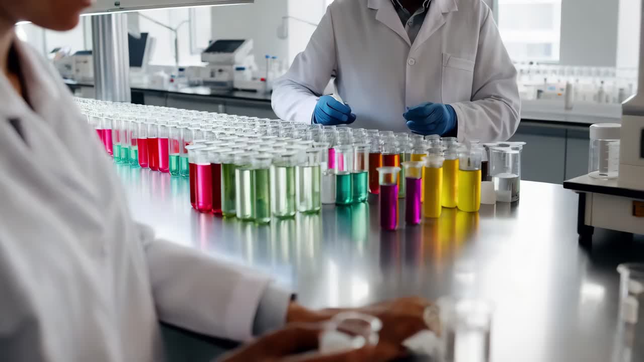 Scientists Conducting Experiments in a Laboratory