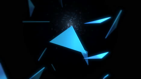 fondo abstracto de triángulos azules de movimiento 5